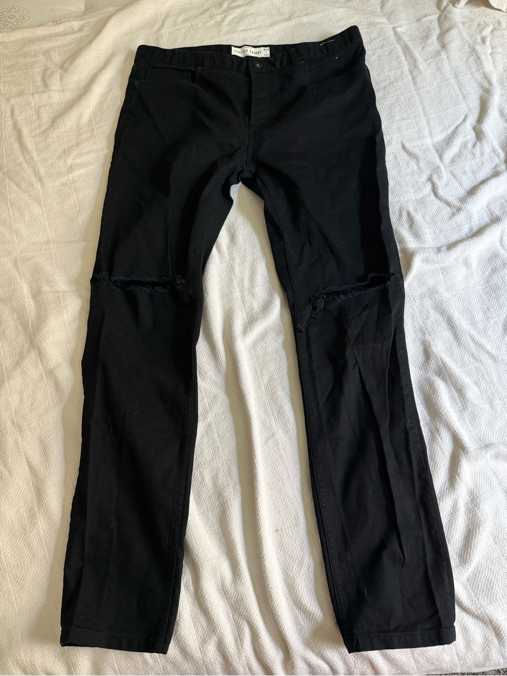 Topman Black Stretch Skinny Pants
